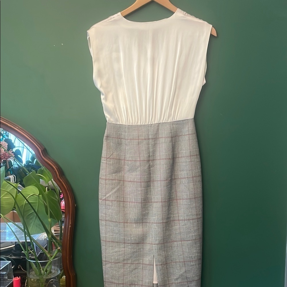 Tailored by Rebecca Taylor Summer Check Dress Silk Classic NWT Plaid - Picture 7 of 7